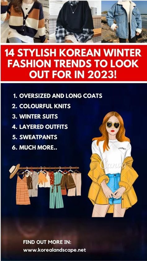 14 Stylish Korean Winter Fashion Trends To Look Out For In 2023! Korean Fall Fashion 2023, Korean Fashion Trends 2023, 2023 Korean Fashion Trends, Outfit Ideas Korean Winter, Korean Winter Fashion, Korean Fashion 2023, Korea Culture, Korean Winter Outfits, Travel Korea