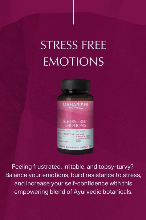 Don’t let stress get the best of you. This heartening blend of herbs is a natural mood stabilizer that fosters feelings of fulfillment by balancing both Vata and Pitta doshas. • Reduces anger and frustration • Smooths emotional highs and lows throughout the day • Increases resistance to emotional stress and fatigue • Increases self-confidence, positive thinking, and motivation • Supports coordination of mind and emotions Mood Stabilizer, Natural Mood, Feeling Frustrated, Boost Confidence, Confidence Boost, Herbal Supplements, Ayurveda, Self Confidence, Positive Thinking