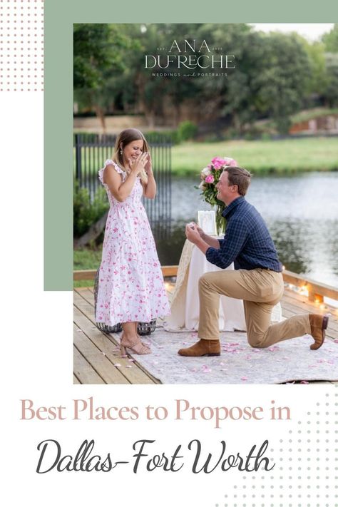 Trying to figure out how to plan the perfect proposal? As an engagement photographer, I’m here to share my tips on planning the perfect proposal! Plus, if you’re from Dallas-Fort Worth, don’t miss my recommendations for some of the best places to get engaged in DFW. Check out my recommendations to help you plan the perfect proposal! Texas Proposal Ideas, Dallas Proposal Ideas, Places To Get Engaged, Dallas Proposal, Places To Propose, Proposal Spots, Best Places To Propose, Dallas Engagement, Best Proposals