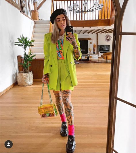 Funky Business Outfits, Funky Office Outfits, Fun Colorful Outfits, Maximalist Summer Outfits, Funky Fashion Outfits, Funky Outfits For Women, Easter Fits, Ulzzang Clothes, Outfit Graduacion