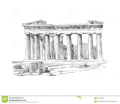 Acropolis of Athens. the Parthenon. Athens. Greece. Hand Drawn Sketch. Vector Illustration Stock Vector - Illustration of calendar, athens: 112297880 Greece Drawing, Parthenon Athens, Acropolis Greece, Acropolis Of Athens, The Parthenon, Athens Acropolis, Architecture Building Design, Acropolis, Architecture Sketch