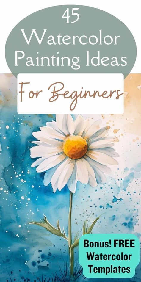 Dive into the world of watercolors with a collection of 45+ easy and beautiful watercolor painting ideas for beginners. Discover the joy of painting with these beginner-friendly concepts that promise to spark your creativity and build your skills. From serene landscapes to vibrant florals, start your watercolor journey with confidence and inspiration! #WatercolorBeginners #PaintingIdeas #CreativeArt Pictures To Watercolor Paint, Watercolor Painting Challenge, Dot Watercolor Painting, Watercolour Workshop Ideas, Water Colour Techniques For Beginners, Simple Beginner Watercolor, Start Watercolor Painting, Watercolor Painting Tutorials Beginners, Learn Watercolor Painting Step By Step