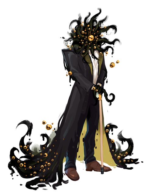 Cthulhu Concept Art, Sheep Dnd Character, Eldritch Being Concept Art, Surrealist Character Design, Eldritch Monster Concept Art, Eldritch Character Art, Dnd Warlock Patron Art, Lovecraftian Character Design, Cosmic Horror Character Design