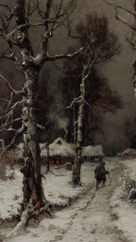 19 Century Aesthetic Wallpaper, 19 Century Aesthetic, Rennaissance Art, Russian Painting, Winter Painting, Romantic Art, Winter Art, Ethereal Art, Winter Landscape