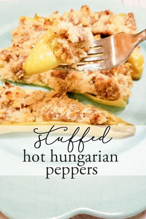 Hungarian Wax Peppers, Hungarian Peppers, Wax Peppers, Hot Pepper Recipes, Farm Recipes, Hot Sausage, Crowd Pleasing Appetizers, Hot Italian Sausage, Hot Peppers