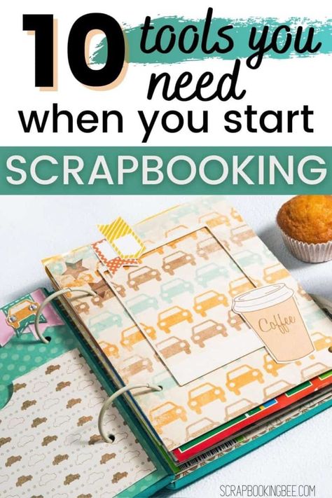 Scrapbook Tools Products, How To Start Scrapbooking Step By Step, How To Make A Scrapbook Diy Tutorials, Scrapbook Materials List, What To Do With Scrapbook Paper, Scrapbooking For Beginners, How To Start Scrapbooking, How To Scrapbook For Beginners, Scrapbooking Hacks