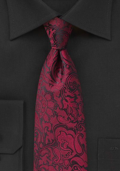 XL Sized Paisley Tie in Bordeaux Red Red Ties For Men, Wine Red Suit Men, Red Tie Outfit Men, Black Suit With Red Tie, Black Suit Red Tie, Suit Red Tie, Suit With Red Tie, Hoco 2022, Grey Mens Suit