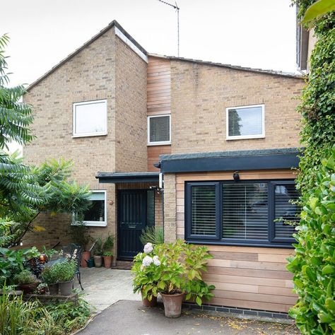 Take a look around this creative Scandi-inspired 1970s family home in Oxfordshire | Ideal Home Ex Council House Makeover Exterior, 1970s Front Door, 1960s House Renovation Uk, 70s House Exterior Makeover, 60s House Renovation, 1970s Renovation, 1970s House Exterior, 1970s House Renovation, 70s House Exterior