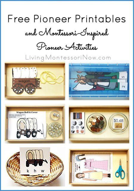 Long list of free pioneer printables plus ideas for using printables to prepare Montessori-inspired pioneer activities for preschoolers through 1st graders. Perfect for a pioneer unit study or Little House on the Prairie unit study. Pioneer Day Activities, Pioneer Activities, Pioneer Crafts, Pioneer Day, Pioneer Life, Homeschool History, Teaching Social Studies, Tot School, Teaching History