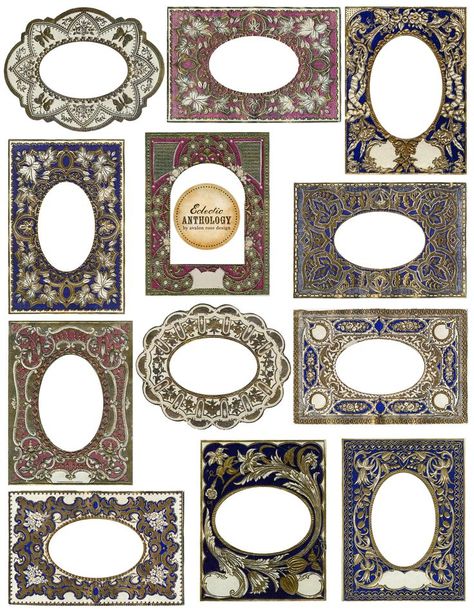 Frames Collage, Printable Frames, Printable Collage Sheet, Free Vintage Printables, Vintage Png, Free Printable Art, Decoupage Vintage, Scrapbook Printables, Flowers Vintage