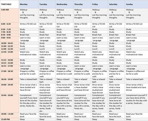 Study Time Table | Study time table, Study timetable template, Study time Time Table For Productive Day, Study Timetable For School Days, Self Study Timetable Ideas, Productive Timetable For Students, Study Time Table For Ca Students, Upsc Study Schedule, Best Timetable For Study, Best Time To Study Student, Best Study Timetable For Upsc