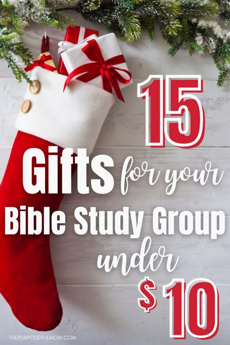 15 Best Christmas Gifts for Your Bible Study Group - The Purposeful Mom Creative Christmas Gifts For Women, Individual Christmas Gifts For Large Group, Diy Gifts For Bible Study Group, Bible Study Group Gift Ideas, Worship Team Christmas Gifts, Diy Faith Based Christmas Gifts, Church Christmas Gifts For Adults, Christmas Goodie Bags For Kids Church, Worship Team Gift Ideas