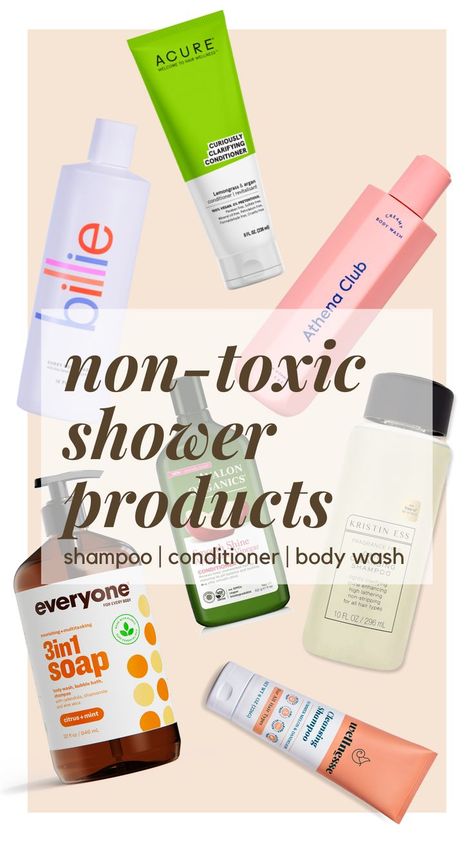 Clean Body Wash, Non Toxic Aesthetic, Non Toxic Body Care, Clean Shampoo, Non Toxic Hygiene Products, Non Toxic Hair Products, Non Toxic, Non Toxic Soap, Non Toxic Toothpaste