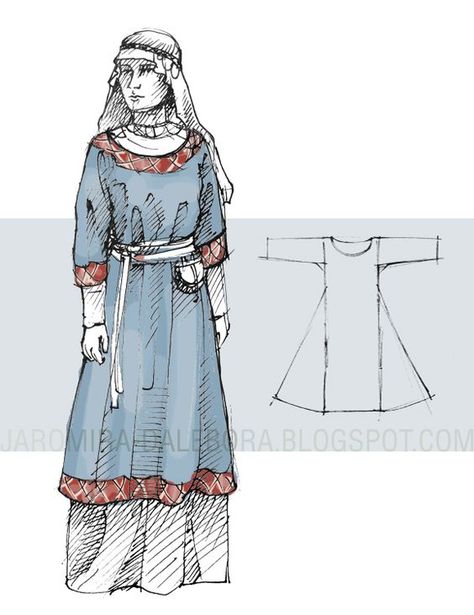 Anglo Saxon Clothing, Norse Clothing, Slavic Clothing, Viking Garb, Kievan Rus, Russian Clothing, Medieval Garb, History Queen, Viking Dress