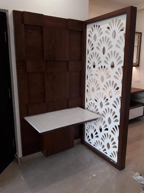 Beautiful brown  and white   mdf  Jali nice combination  #mandir  made  and  desgin  by karan  jangid Cnc Jali Design Patterns, Mdf Jali Design For Mandir, Mdf Jali Design, Wooden Panel Design, Jalli Design, Mdf Jali, Home Window Grill Design, Jali Design, Bufet Tv