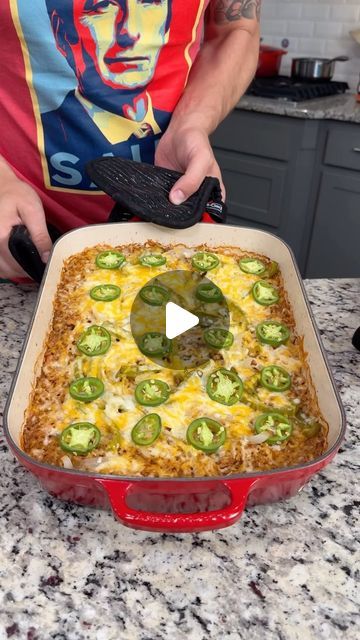 Food Dudes on Instagram: "Chicken fajita casserole 🇲🇽 #easyrecipe #cooking #mexicanfood #dinner" Chicken Fajita Casserole Recipes, Chicken Fajita Casserole With Rice, Easy Mexican Chicken And Rice, Chicken Fajitas Casserole, Fajita Casserole Recipe, Mexican Chicken And Rice Casserole, Rice Casserole Dishes, Chorizo Appetizer, Food Dudes