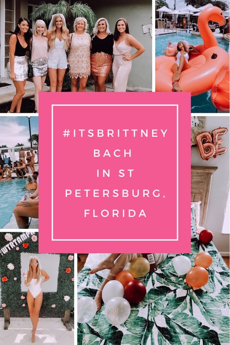 Got Your Bash | Party Planning Services Bachelorette Locations, Bachelorette Vibes, Florida Bachelorette, Bride Bathing Suit, Saint Petersburg Florida, Rosemary Beach Florida, Bachelorette Planning, Bride To Be Balloons, Bachelorette Itinerary