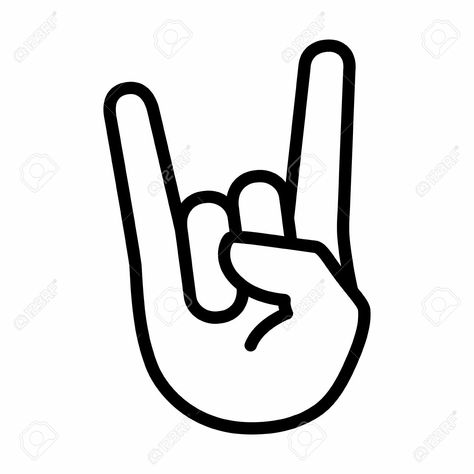 Drummer Tattoo, Rock And Roll Tattoo, Icon For Apps, Rock And Roll Sign, Rock Sign, Lettering Styles Alphabet, Rock Tattoo, Rock Star Party, Hands Icon