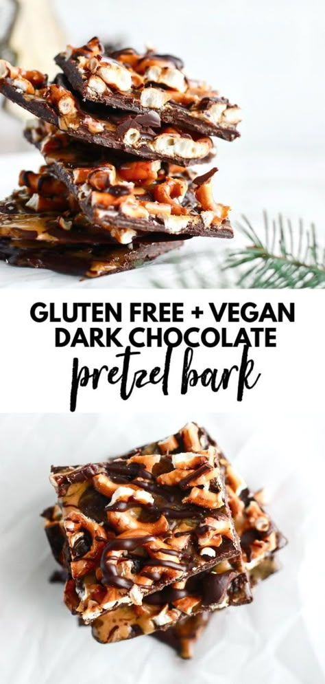 Dairy Free Pretzel Dessert, Vegan Nuts And Bolts Recipe, Gluten Free Vegan Holiday Desserts, Gluten Dairy Free Holiday Recipes, Healthy Pretzel Snacks, Gluten Free Holiday Snacks, Vegan Christmas Bark, Allergy Free Christmas Treats, Gluten Free Pretzel Dessert