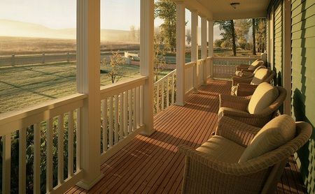 Watching the sunrise - Desktop Nexus Wallpapers Nice Ranch House, Coffee On The Porch Mornings, Ranch Home Wrap Around Porch, Ranch House Garden, Horses At Home, Ranch House With Porch, Big Wrap Around Porch, Ranch Style Porch, Big Porch House