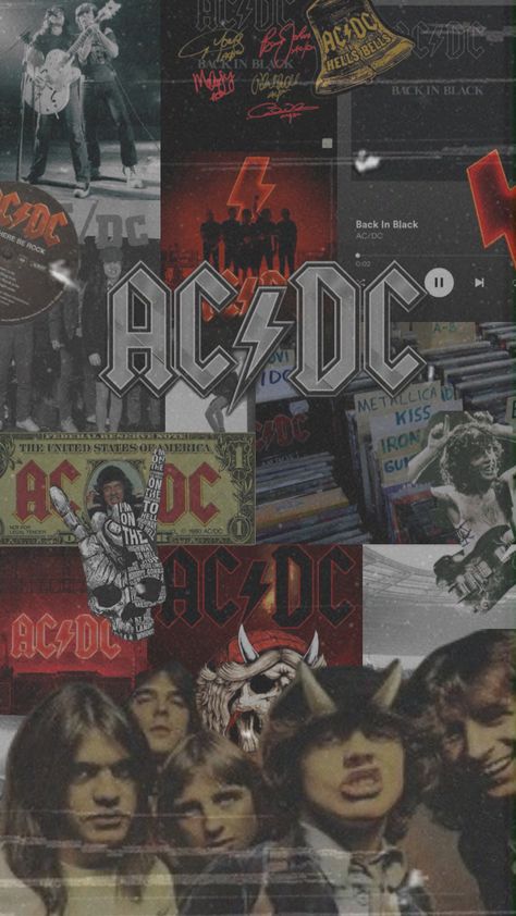 Metal Band Wallpaper Iphone, Acdc Wallpaper Aesthetic, Ac Dc Wallpapers Aesthetic, Acdc Wallpaper Iphone, Ac Dc Aesthetic, Aesthetic Band Wallpaper, Rock N Roll Aesthetic Wallpaper, Classic Rock Wallpapers, Rock Lockscreen