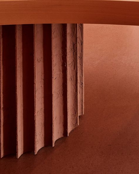 Stepping into @ourplace's back room is like walking into the memory of an unforgettable dinner party. Sun-dried terracotta hues and sheer linen curtains set the scene, with a sculpted dining table at the heart. . . . #ourplace #interiordesign #retaildesign #ringostudio #experientialdesign Terra Cotta Dining Room, Terracotta Curtains, Back Room, Sheer Linen Curtains, Curved Walls, Linen Curtains, Curtain Sets, Sun Dried, Retail Design