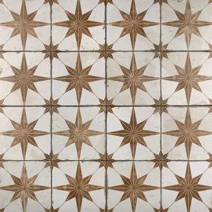 Ivy Hill Tile Eclipse Ray 8" x 8" Porcelain Field Tile | Wayfair Vintage Tile Bathroom, Patterned Wall, European Elegance, Vintage Industrial Design, Desk Area, Tile Color, Merola Tile, Square Tile, Distressed Painting