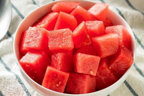 You Should Be Freezing Your Watermelon, According to a Food Editor Cut Watermelon Easy, Freezing Watermelon, Melon Benefits, Watermelon Sticks, Cut A Watermelon, Allergy Friendly Desserts, Watermelon Health Benefits, Watermelon Benefits, Frozen Watermelon