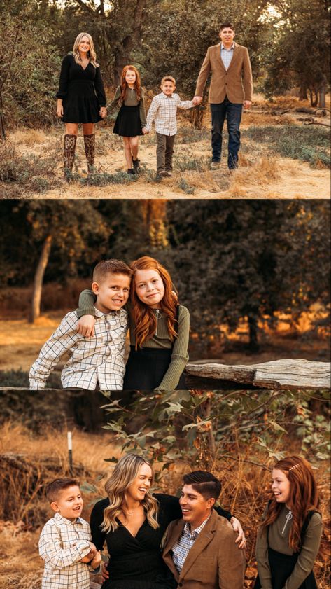 Ideas For Family Pictures Clothing Fall, Southern Fall Family Pictures, Family Photos Thanksgiving, Black And Tan Family Photoshoot Outfits, Rust Colored Family Pictures, Dresses For Fall Family Pictures, Brown And Tan Family Photos, Plus Size Fall Outfits Family Pictures, Fall Family Photo Neutral Outfits