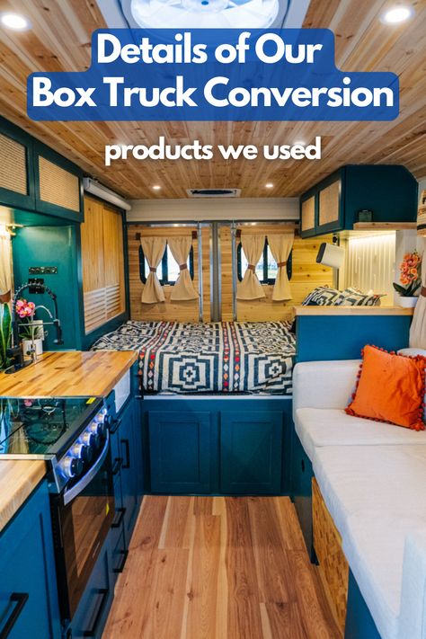 Box Truck Conversion, Van Rv Conversion, Teak Shower Floor, Truck Conversion, Truck House, Shaker Style Cabinet Doors, Truck Boxes, Box Truck, Box Van