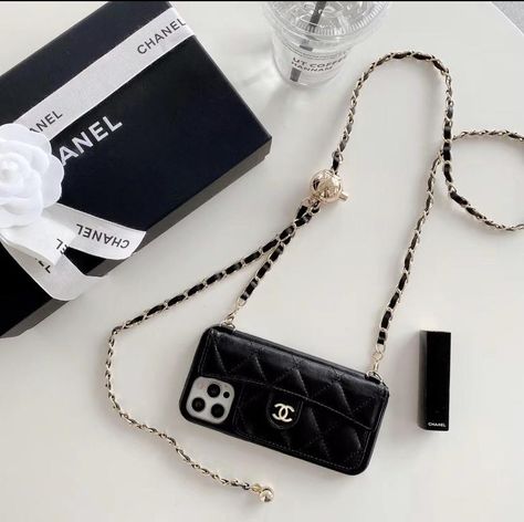 Chanel Phone Case, Chanel Iphone Case, Luxury Iphone Cases, Card Pouch, Luxury Wallet, Wallet Pattern, Chanel Wallet, Wallet Phone Case, Leather Chain