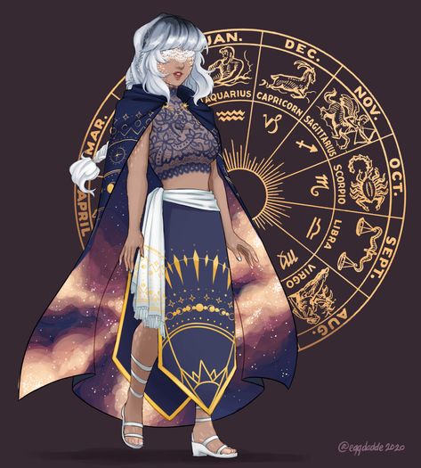 Aasimar Druid, Circle Of Stars Druid, Stars Druid, Dnd Druid, Pathfinder Character, Star Character, Dungeons And Dragons Characters, Dnd Art, Game Character Design