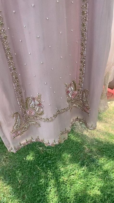 Punjabi Suits Designer Boutique, Hand Embroidery Dress, Sekhon Boutique, Handmade Embroidery Designs, Bead Embroidery Patterns, Hand Work Embroidery, Beautiful Dress Designs, Embroidery Suits Design, Stylish Party Dresses