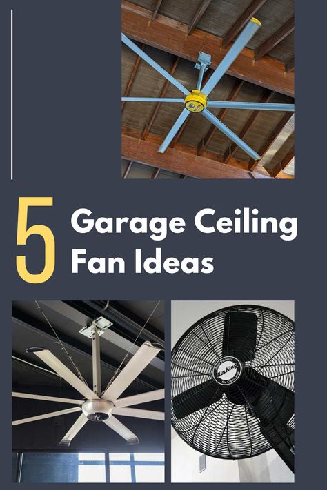 Here are some of the best garage ceiling fans for small & large garages. You’ll find the perfect garage ceiling fan, no matter how big of an area you need to cool! Garage Fan Ideas, Garage Ceiling Fan, Ceiling Fan Ideas, Garage Fan, Industrial Garage, Fan Ideas, Garage Ceiling, Cool Garages, Garage Diy