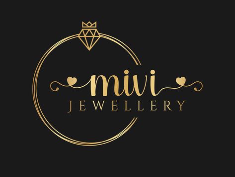 Logo For Accessories Shop, Logo For Jewellery Business, Jewellery Logo, Gold Logo Design, Billionaire Life, Jewelry Logo Design, Bond Paper Design, Graphic Design Quotes, Aesthetic Names