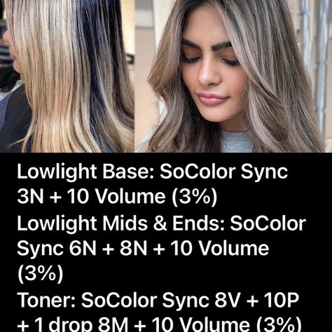 Socolor Sync Formulas, Matrix Color Sync Formulas Blondes, Color Sync Formulas, Matrix Color Sync Formulas, Matrix Formulas, Color Formulations, Matrix Hair Color, Hair Formulas, Shadow Ideas