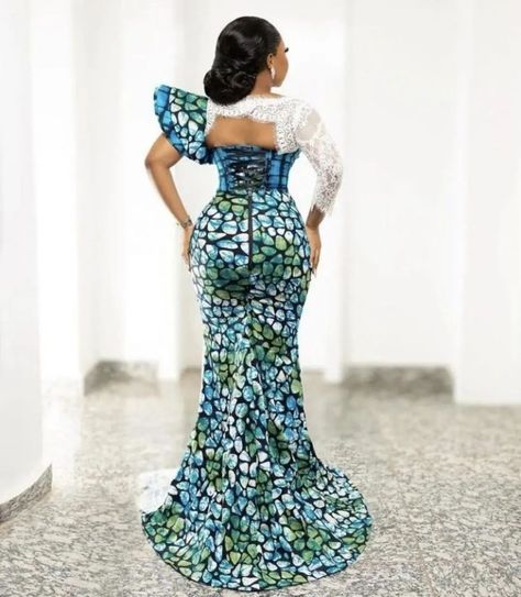 Ankara Long Gown, Ankara Long Gown Styles, African Fabric Dress, Long Gown Design, African Print Dress Ankara, Best African Dresses, Lace Gown Styles, Ankara Gown Styles, African Wear Dresses