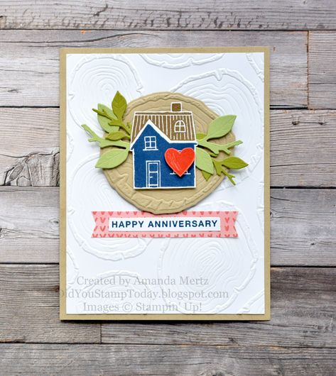 Did You Stamp Today?: House of Love - Stampin' Up! Ringed with Nature Ringed With Nature, Hexagon Cards, New Home Cards, Nature Card, Love Stamps, Wedding Anniversary Cards, Stamping Up Cards, Card Making Inspiration, Valentine Day Love