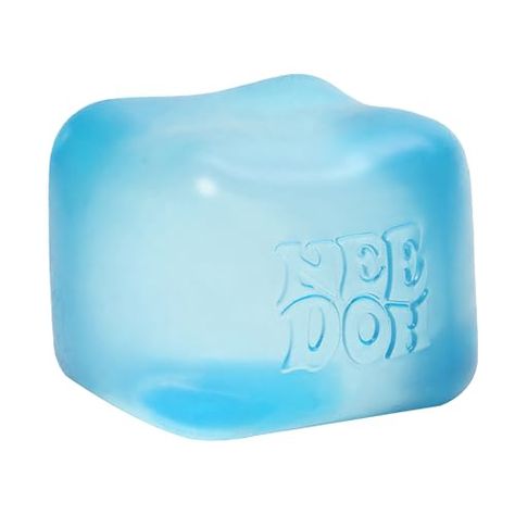 Schylling NeeDoh Nice Cube - Sensory Fidget Toy for Your Best Mellow and Chill - Square Shape with Groovy Goo Filling in Assorted Colors Blue Pink Purple - Age 3 to Adult - Pack of 1 Random Color Nee Doh, Diy Stressball, Figet Toys, Cool Fidget Toys, Birthday List, Birthday Wishlist, Christmas 2023, Sensory Toys, Fidget Toys