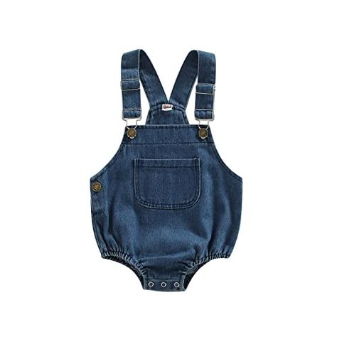 BULINGNA Infant Baby Boy Girl Denim Romper Sleeveless Straps Button Jeans Jumpsuit Unisex Baby Jeans Overalls Summer Clothes Overalls Winter, Overalls Summer, Girls Winter Outfits, Jumpsuit Shorts, Toddler Jumpsuit, Button Jeans, Baby Girl Clothes Winter, Overalls Fashion