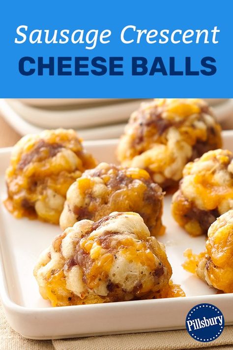 Sausage Crescent, Sausage Crescents, Making Sausage, Sausage Cheese Balls, Sausage Balls, Crescent Roll Recipes, Crescent Dough, New Memories, Cheese Balls