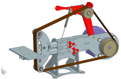 Homemade 2x72 belt grinder for Knife Making — Free Plans Free 2x72 Belt Grinder Plans, Belt Grinder Plans 2x72, 2x72 Belt Grinder Plans, Blacksmith Power Hammer, Diy Belt Sander, 2x72 Belt Grinder, Belt Grinder Plans, Power Hammer, Knife Making Tools