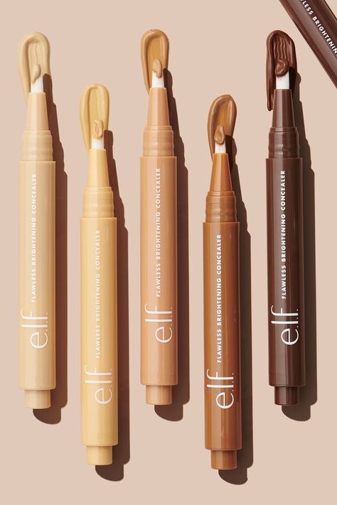 Elf Flawless Brightening Concealer, Elf Cosmetics Aesthetic, Boho Makeup, Brightening Concealer, Alat Makeup, Makeup Accesories, Elf Cosmetics, Elf Makeup, Top Makeup Products