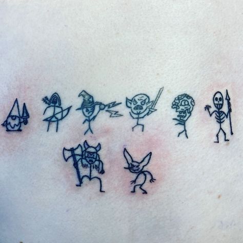 Minimalist Dnd Tattoo, Subtle Dnd Tattoo, Simple Dnd Tattoo, Dnd Matching Tattoos, Dnd Tatoos Ideas, Simple Nerdy Tattoos, Dungeons And Dragons Tattoos, Dnr Tattoos, D&d Tattoo Ideas