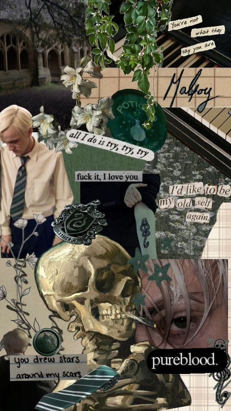 #dracomalfoy #aestheticboard #aesthetic #slytherin #malfoy #vintage #lanadelrey #draco #sadaeshetic #halfbloodprince #slytherinaesthetic #quotes #harrypotter Draco Malfoy Quotes, Aesthetic Slytherin, Harry Potter Wallpaper Backgrounds, Slytherin Wallpaper, Draco Malfoy Imagines, Draco Malfoy Fanart, Draco Malfoy Aesthetic, Harry Potter Puns, Lucius Malfoy