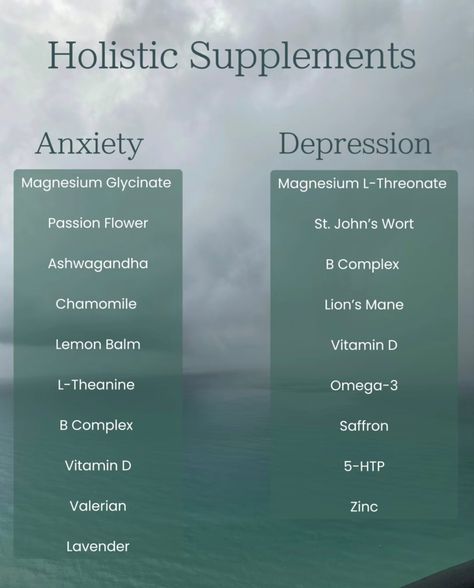 Anti Depressant Vitamins, Vitamins For Mental Health, Supplements For Brain Health, Holistic Vitamins, Mood Supplements, Natural Supplements For Women, Natural Antidepressants, Holistic Supplements, Holistic Care