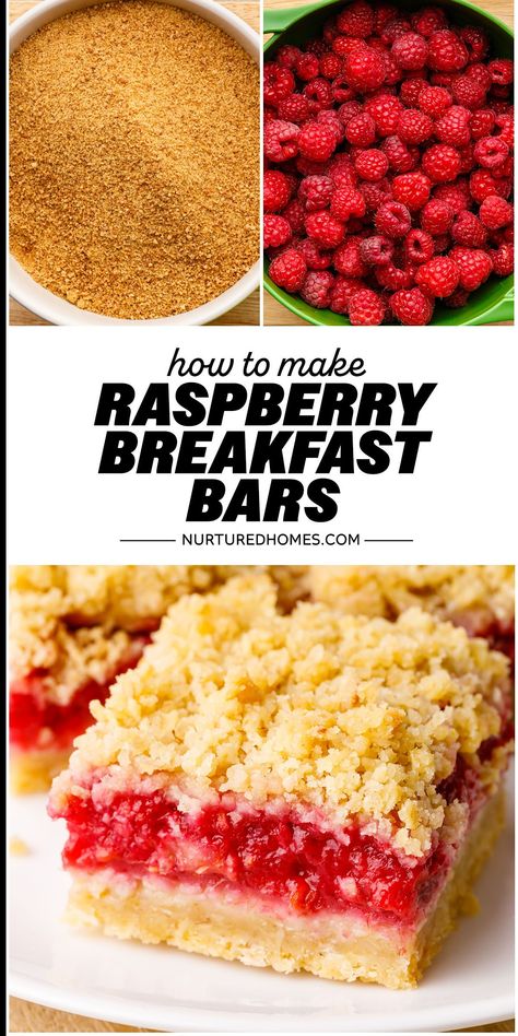 Here's how to make the most yummy homemade raspberry oatmeal breakfast bars (and it's such an easy recipe!). Raspberry Bars Oatmeal, Recipes For Frozen Fruit, Easy Raspberry Recipes, What To Make With Raspberries, What To Do With Raspberries, Healthy Raspberry Recipes, Blueberry Raspberry Recipes, Raspberry Breakfast Bars, Raspberry Ideas