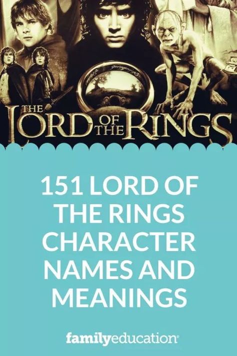 Looking for unique baby names inspired by "Lord of the Rings"? Explore our list of the best "Lord of the Rings" baby names for your little one. #babynameideas Tolkien Names, Lord Of The Rings Names, Lord Of The Rings Baby, Elvish Names, Unusual Boy Names, Lotr Characters, Norse Names, Names And Meanings, Boy Dog Names