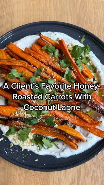 Chef Bae on Instagram: "Here is the Honey-Glazed Carrots with Coconut Labne recipe from my most recent day in the life of a private chef video! These are a client favorite. For the Coconut Labne: 1 cup unsweetened coconut yogurt 2T lemon juice 1t good EVOO Garlic powder, cumin, paprika, za’atar, onion powder, sea salt & black pepper, to taste For the Carrots: 1 lb. carrots, sliced into equal strips 3T good olive oil 3T honey 1t cumin, paprika & coriander Sea salt & black pepper, to taste For the Chef Bae Recipes, Erewhon Recipes, Chef Bae, Chef Video, Honey Glazed Carrots, Honey Roasted Carrots, Dinner Plans, Za Atar, Honey Glazed