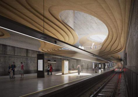 Norwegian architect invites Hungarians to design a metro station in Oslo – Daily News Hungary Architectural Animation, Norway Design, Airport Design, Architectural Competition, 3d Architectural Visualization, Subway Station, Ceiling Design Bedroom, Top Architects, Architectural Visualization